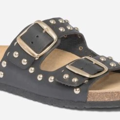 Mule Anatomique Noire En Cuir à Clous 11 Mule Anatomique Noire En Cuir à Clous -Caprices Chaussures Boutique WWWERM 10382780641 4