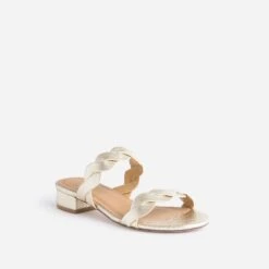 Mule Dorée à Brides Entrelacées -Caprices Chaussures Boutique WWWERM 10382780652 1