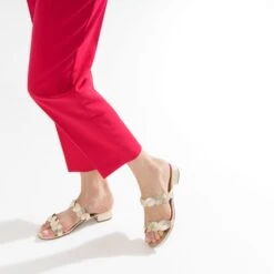 Mule Dorée à Brides Entrelacées -Caprices Chaussures Boutique WWWERM 10382780652 10