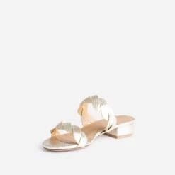 Mule Dorée à Brides Entrelacées -Caprices Chaussures Boutique WWWERM 10382780652 2