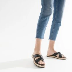 Mule Noire En Cuir à Brides Souples 9 Mule Noire En Cuir à Brides Souples -Caprices Chaussures Boutique WWWERM 10382780655 10