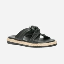 Mule Noire En Cuir à Brides Souples 11 Mule Noire En Cuir à Brides Souples -Caprices Chaussures Boutique WWWERM 10382780655 2