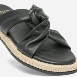 Mule Noire En Cuir à Brides Souples 13 Mule Noire En Cuir à Brides Souples -Caprices Chaussures Boutique WWWERM 10382780655 4