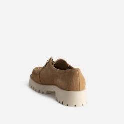 Derby TEXTO Beige En Cuir Velours Semelle Crantée -Caprices Chaussures Boutique WWWERM 10383310002 3