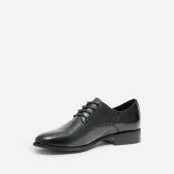 Derby Noir Verni Effet Python -Caprices Chaussures Boutique WWWERM 10383310003 2