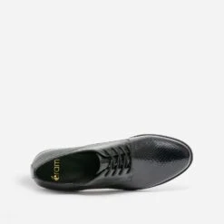 Derby Noir Verni Effet Python -Caprices Chaussures Boutique WWWERM 10383310003 4