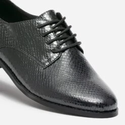 Derby Noir Verni Effet Python -Caprices Chaussures Boutique WWWERM 10383310003 5