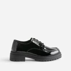 Derby TEXTO Noir Verni Semelle Crantée