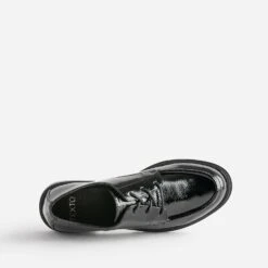 Derby TEXTO Noir Verni Semelle Crantée -Caprices Chaussures Boutique WWWERM 10383310010 4