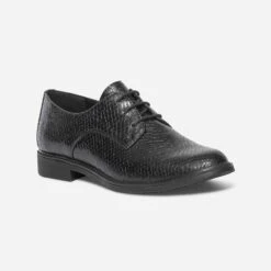 Derby Noir Embossé Python -Caprices Chaussures Boutique WWWERM 10383310427 1