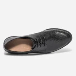 Derby Noir Embossé Python -Caprices Chaussures Boutique WWWERM 10383310427 4