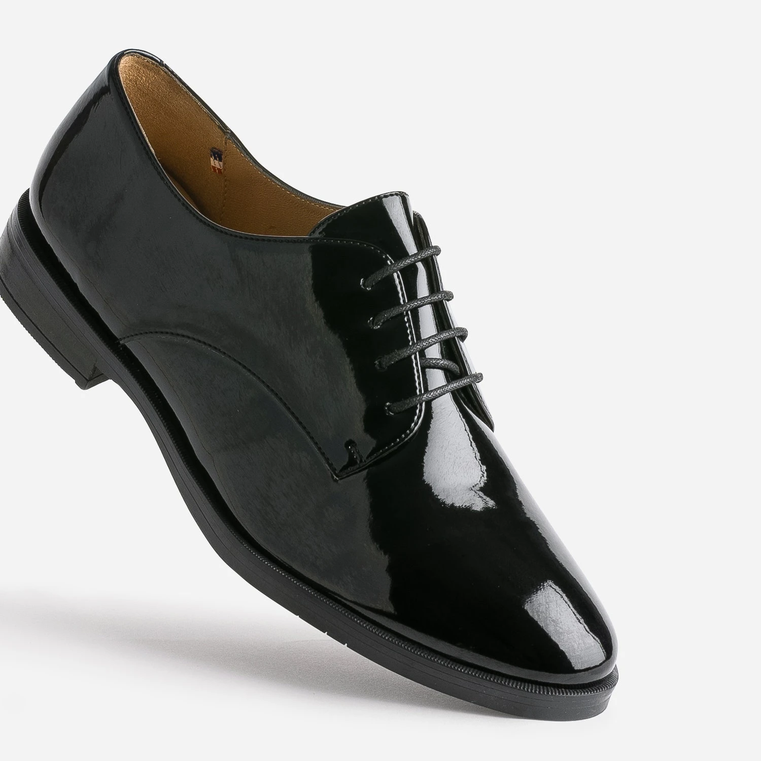 Derby ERAM FLEX Noir En Cuir Verni 9 Derby ERAM FLEX Noir En Cuir Verni – Image 7