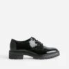 Derby TEXTO Noir Verni à Semelle Crantée -Caprices Chaussures Boutique WWWERM 10383310732 0