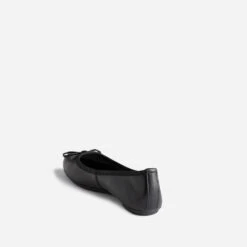 Ballerine Noire En Cuir Avec Noeud -Caprices Chaussures Boutique WWWERM 10383400003 3