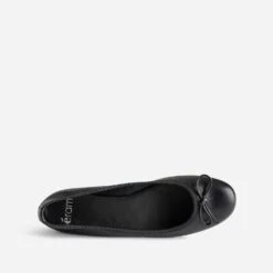 Ballerine Noire En Cuir Avec Noeud -Caprices Chaussures Boutique WWWERM 10383400003 4