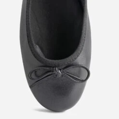 Ballerine Noire En Cuir Avec Noeud -Caprices Chaussures Boutique WWWERM 10383400003 5