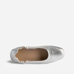 Ballerine Argentée En Cuir -Caprices Chaussures Boutique WWWERM 10383400007 4