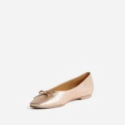 Ballerine Rose Cuivré Métallisé Froissé -Caprices Chaussures Boutique WWWERM 10383400008 2