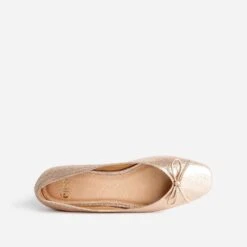Ballerine Rose Cuivré Métallisé Froissé -Caprices Chaussures Boutique WWWERM 10383400008 4