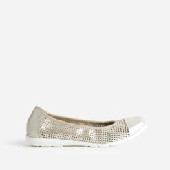 Ballerine CAPRICE Dorée élastiquée En Cuir Perforé