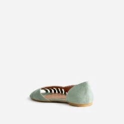 Ballerine Vert Sauge Suédée Et Dorée Open-toe -Caprices Chaussures Boutique WWWERM 10383400014 3