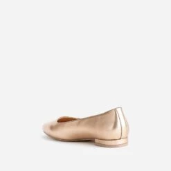Ballerine Rose Cuivré Métallisé à Bout Carré -Caprices Chaussures Boutique WWWERM 10383400019 3