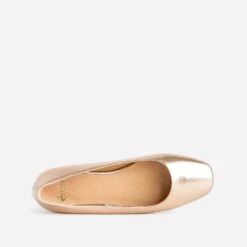 Ballerine Rose Cuivré Métallisé à Bout Carré -Caprices Chaussures Boutique WWWERM 10383400019 4