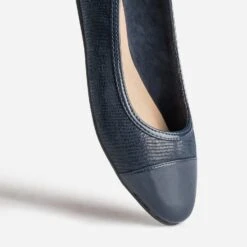 Ballerine Marine Effet Python Et Verni -Caprices Chaussures Boutique WWWERM 10383400040 5