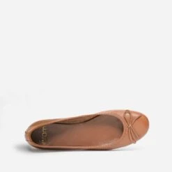 Ballerine Cognac En Cuir à Petit Noeud -Caprices Chaussures Boutique WWWERM 10383400068 4