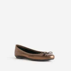 Ballerine Bronze En Cuir à Petit Nœud -Caprices Chaussures Boutique WWWERM 10383400069 1