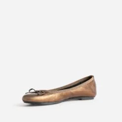 Ballerine Bronze En Cuir à Petit Nœud -Caprices Chaussures Boutique WWWERM 10383400069 2