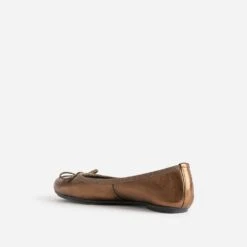 Ballerine Bronze En Cuir à Petit Nœud -Caprices Chaussures Boutique WWWERM 10383400069 3