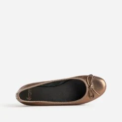 Ballerine Bronze En Cuir à Petit Nœud -Caprices Chaussures Boutique WWWERM 10383400069 4