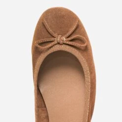 Ballerine Marron En Cuir Velours à Petit Nœud 13 Ballerine Marron En Cuir Velours à Petit Nœud -Caprices Chaussures Boutique WWWERM 10383400070 5