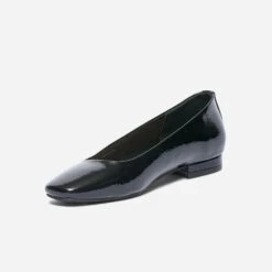 Ballerine Noire Vernie à Bout Carré -Caprices Chaussures Boutique WWWERM 10383400498 2