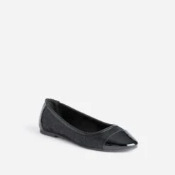 Ballerine Noire Bi Matière -Caprices Chaussures Boutique WWWERM 10383400500 1