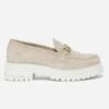 Mocassin TEXTO Beige Cuir Velours Semelle épaisse -Caprices Chaussures Boutique WWWERM 10383580001 0