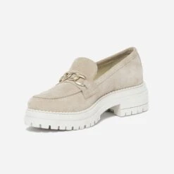 Mocassin TEXTO Beige Cuir Velours Semelle épaisse -Caprices Chaussures Boutique WWWERM 10383580001 2