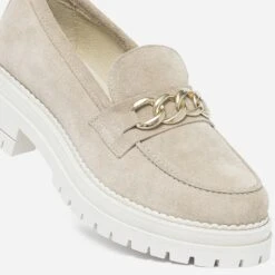 Mocassin TEXTO Beige Cuir Velours Semelle épaisse -Caprices Chaussures Boutique WWWERM 10383580001 5