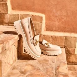 Mocassin TEXTO Beige En Cuir à Semelle Crantée -Caprices Chaussures Boutique WWWERM 10383580065 8