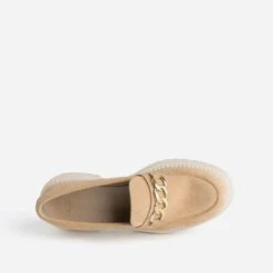 Mocassin Crantée TEXTO Beige En Cuir Velours -Caprices Chaussures Boutique WWWERM 10383580087 4