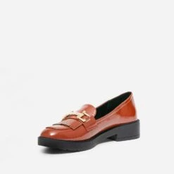 Mocassin Cognac Verni à Franges -Caprices Chaussures Boutique WWWERM 10383580201 2