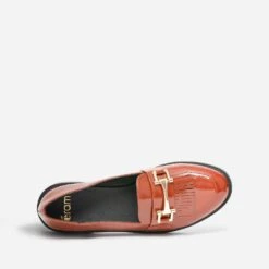 Mocassin Cognac Verni à Franges -Caprices Chaussures Boutique WWWERM 10383580201 4