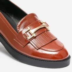 Mocassin Cognac Verni à Franges -Caprices Chaussures Boutique WWWERM 10383580201 5