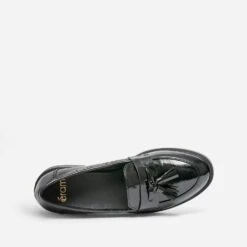 Mocassin Noir Vernis à Pompons -Caprices Chaussures Boutique WWWERM 10383580202 4