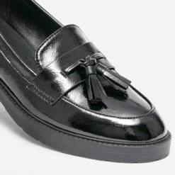 Mocassin Noir Vernis à Pompons -Caprices Chaussures Boutique WWWERM 10383580202 5