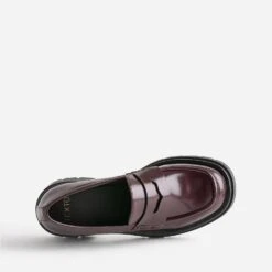 Mocassin TEXTO Bordeaux à Talon Cranté -Caprices Chaussures Boutique WWWERM 10383580231 4