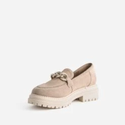 Mocassin TEXTO Beige Cuir Velours Semelle Crantée -Caprices Chaussures Boutique WWWERM 10383580268 2