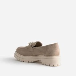 Mocassin TEXTO Beige Cuir Velours Semelle Crantée -Caprices Chaussures Boutique WWWERM 10383580268 3