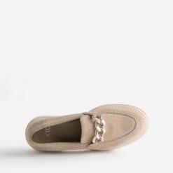Mocassin TEXTO Beige Cuir Velours Semelle Crantée -Caprices Chaussures Boutique WWWERM 10383580268 4